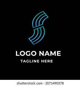 Logo Letter S With Gradient Style RecomnendedFor Your Brand , Company And All Bussines