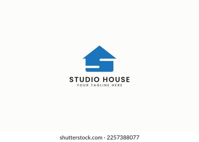 Logo Letter S und Home Shape Konzept für die Architektur von Business House Construction und Design Studio 