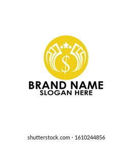 logo letter s with icon payroll vector design