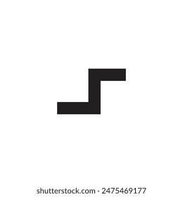 Logo letter S line stroke with blank background
