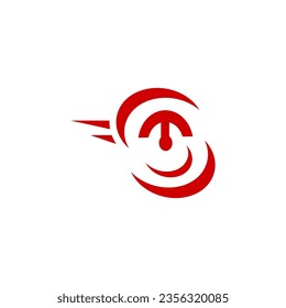 logo letter s and m fast with red color