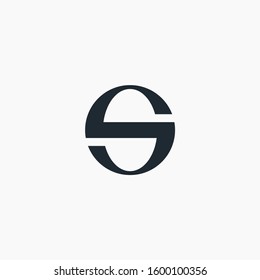 logo letter S or S O circle with ribbon swoosh wave. The logo can be used for business consulting and financial companies - vector