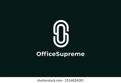 Logo Letter S and O in circle shape. Simple, Minimalist and Modern. Editable file