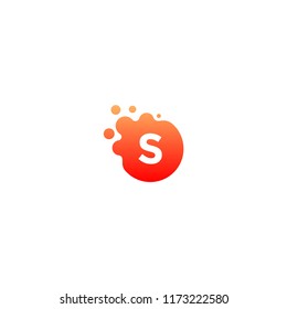 logo letter S on isolated white background