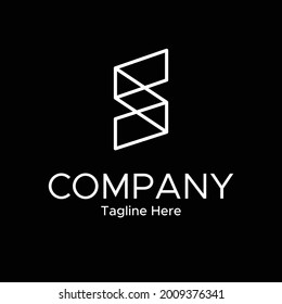 logo letter S outline vector design