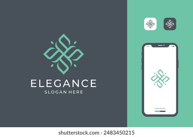 logo letter s rotate creative design
