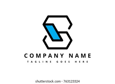 logo letter s simple flat