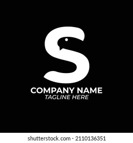 Logo Letter S Snake Vector Illustration Logo