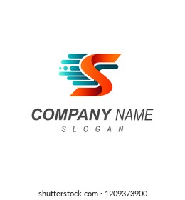 logo letter s, logo s and speed, 
full speed symbol, delivery express, fast icon