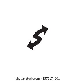 Logo Letter S synchronize, simple Design Initial S.