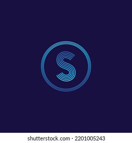 Logo de la carta de logotipo de la empresa de tecnología de TI logotipo digital