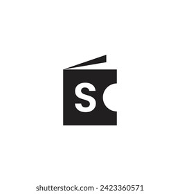 Logo letter S ticket design template element with blank background