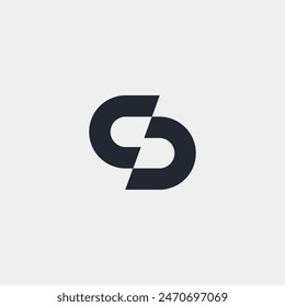 Logo letter S unique design with blank background