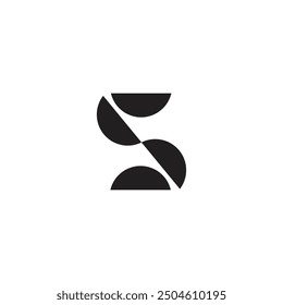 Logo letter S unique design with blank background