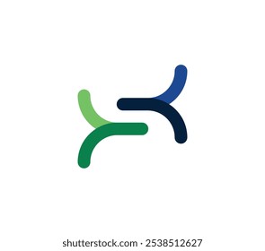 Logo letter S unique design with blank background
