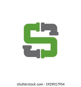 The logo is the letter S which is shaped like a water pipe