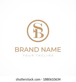 logo letter SB logo. mark sb logo design vector. minimalist luxury concept 