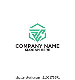 Logo Buchstabe SC, mit Dreieck-Design. abstraktes Logo. moderne Vorlage