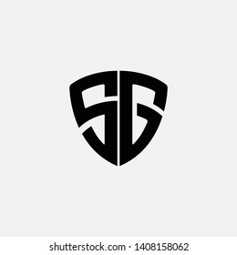 Logo letter SG shield Monogram concept