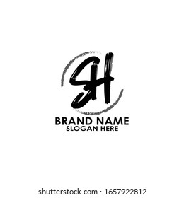 letra logotipo Diseño vectorial de pincel de chapa