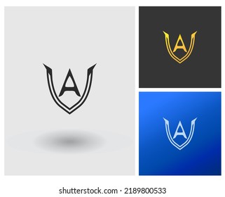 Logo A Letter shape with app design