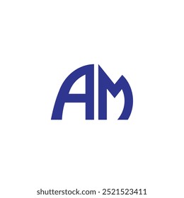 Logo Letter AM Simple Modern