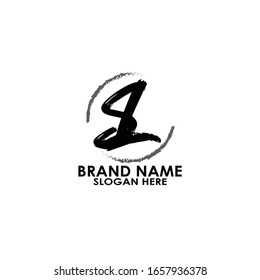 logo letter sl brush vector design