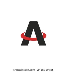 Logo letter A slashed with blank background