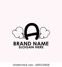 logo letter a smoke vector design