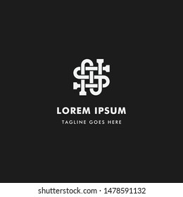 Logo Letter SN Monogram, Concept Letter S + N Unique Initial.
