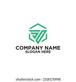 logo letter SO, with a triangle design. abstract logo. modern template