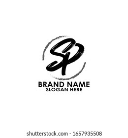 letra logotipo spcepillo vectorial