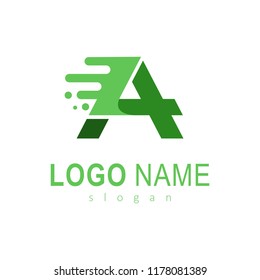 logo letter a with speed,
logo ready for use

