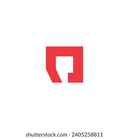Logo letter A square with blank background