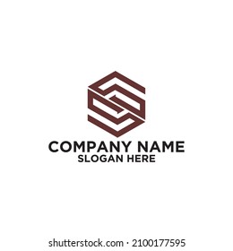 logo letter SS, with a hexagon design. abstract logo. modern template