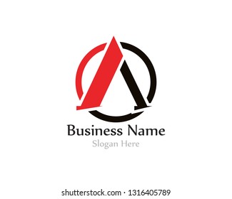 A Logo letter with swoosh
