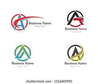 A Logo letter with swoosh
