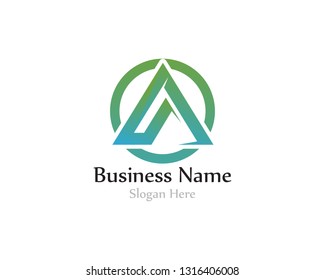 A Logo letter with swoosh
