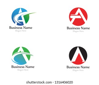A Logo letter with swoosh
