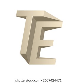 logo letter T abstract 3d shape
