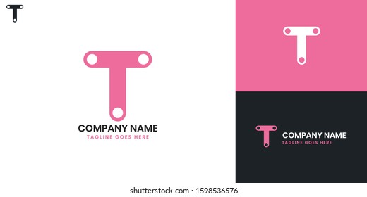 Logo Letter T - All elements on this template are editable with vector software.