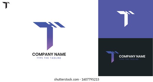 Logo Letter T - All elements on this template are editable with vector software.