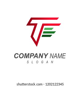 logo letter t, delivery express icon , logo t with a simple line display