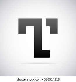 Logo for letter T. Design template