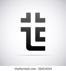 Logo for letter T. Design template