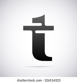 Logo for letter T. Design template