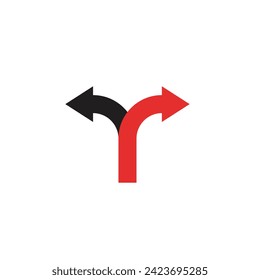 Logo letter T direction design template element