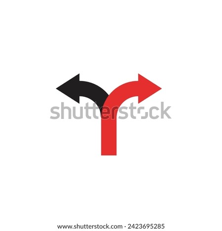 Logo letter T direction design template element