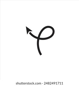 Logo letter T fly unique design with blank background