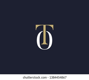 TO logo. letter T luxury logo template